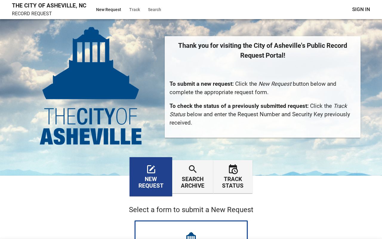 Asheville criminal records JustFOIA request form