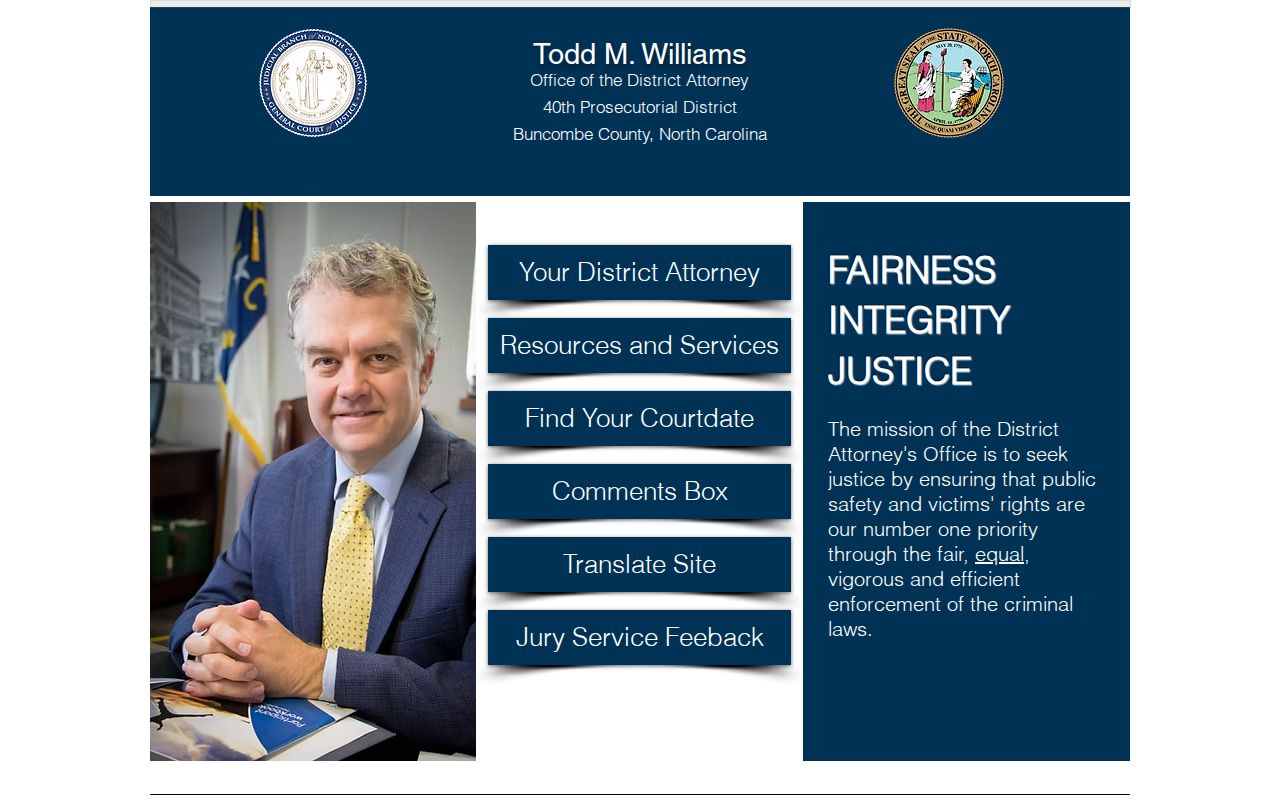 Buncombe County criminal court cases District Attorney office