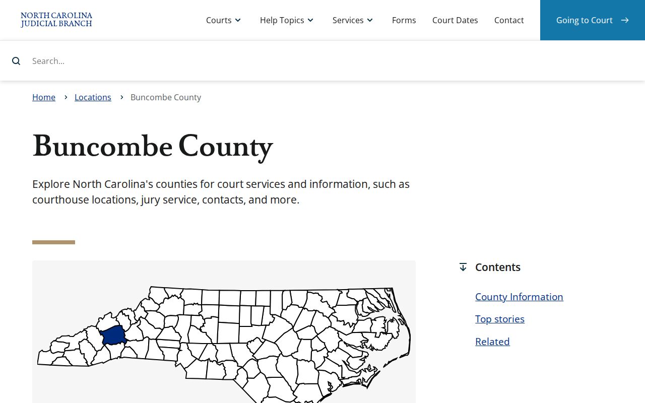 Buncombe County criminal court records and courthouse services