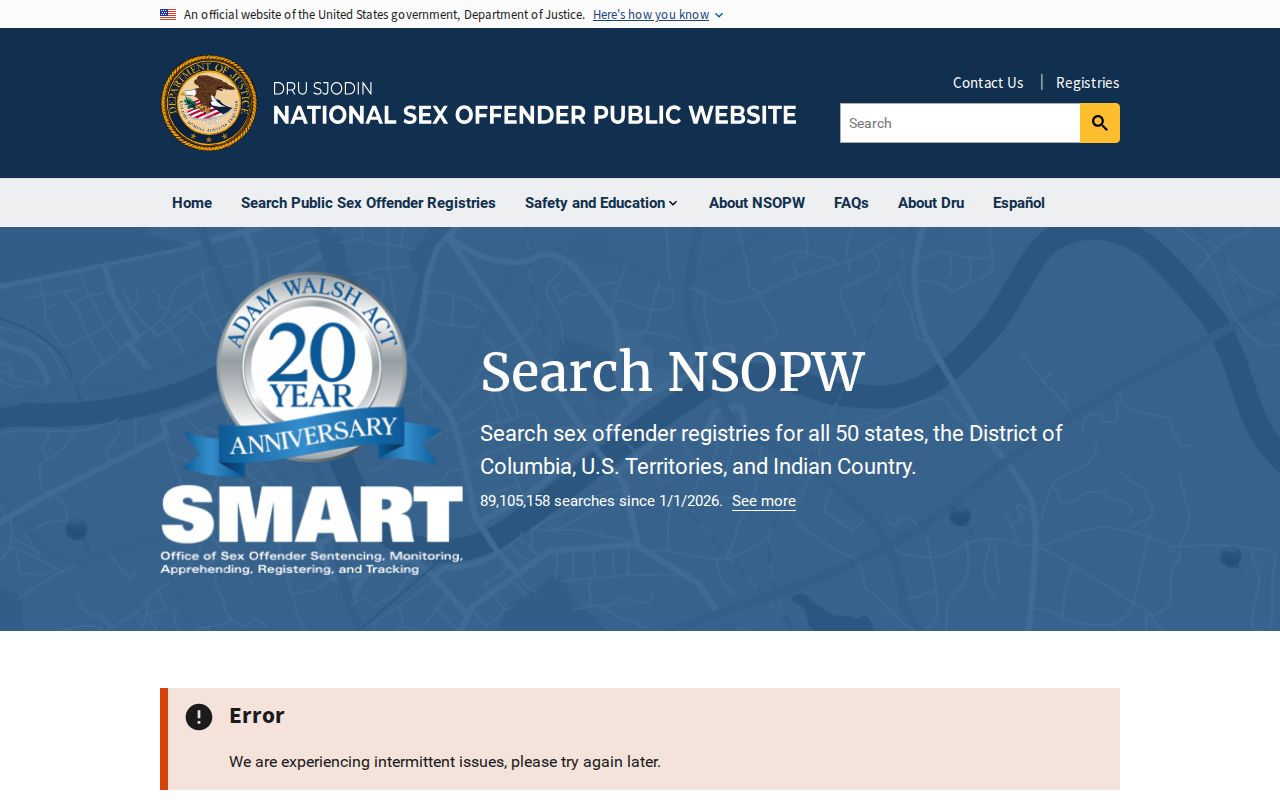 National registry search for a Buncombe County sex offender check
