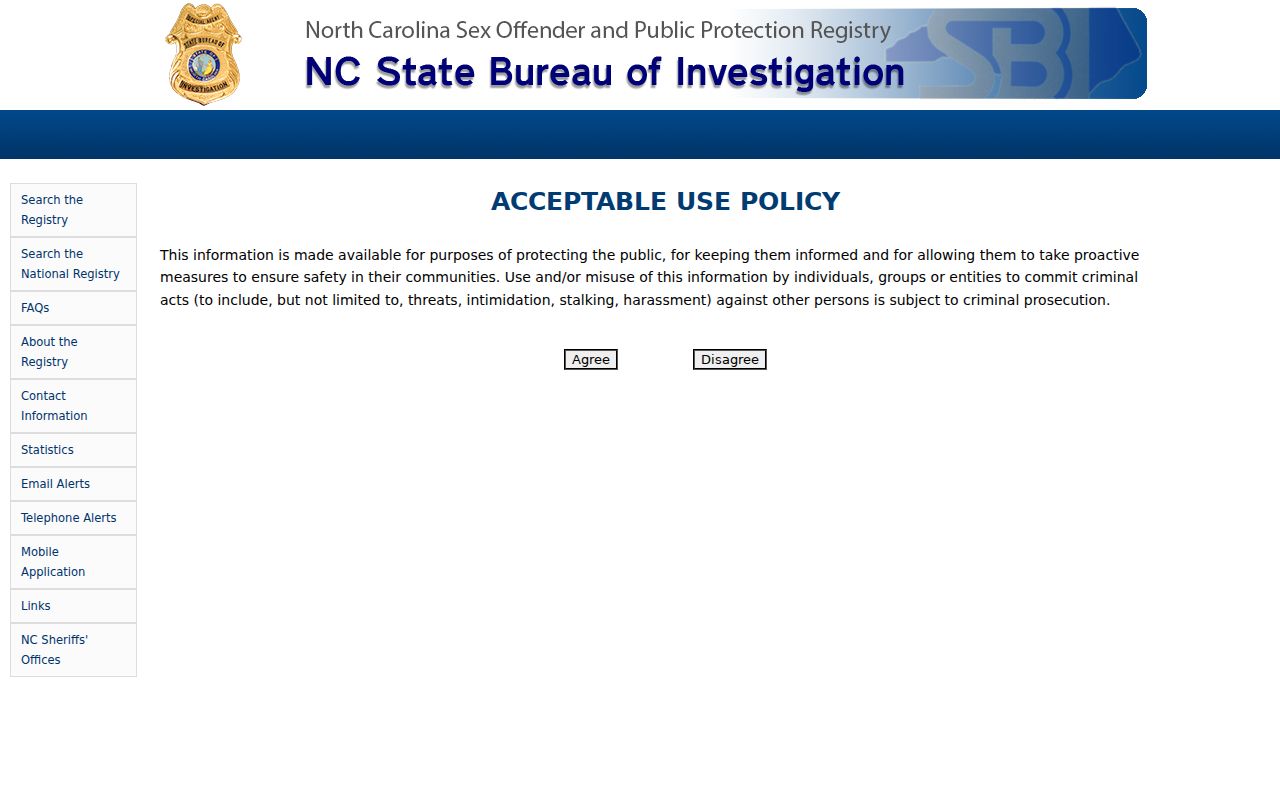 Buncombe County sex offender lookup registry home page