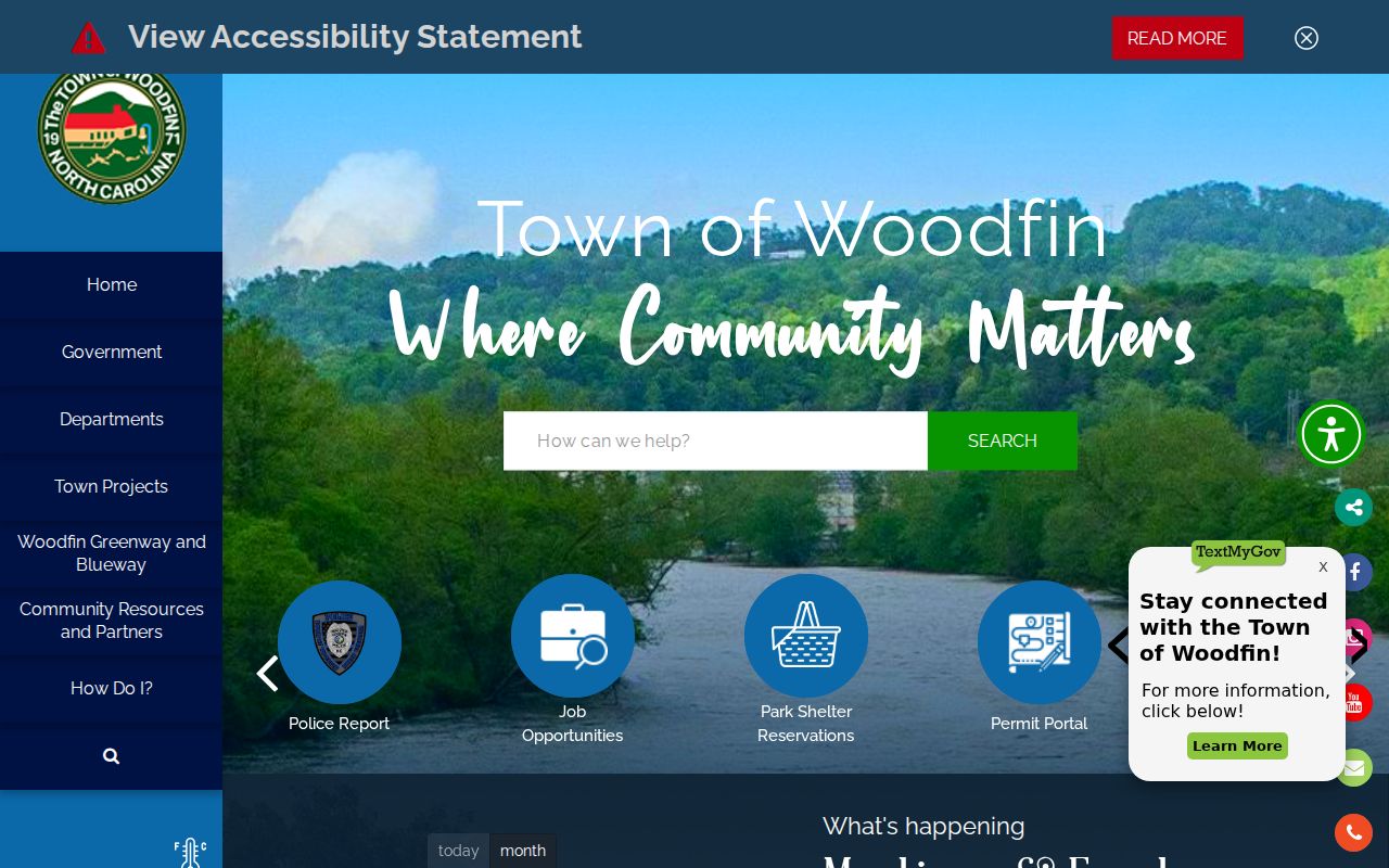 Woodfin criminal records town government website